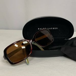 RALPH by Ralph Lauren Sunglasses Tortoise Turquoise Frames & Carrying Case Only